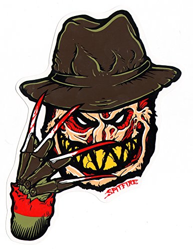 Spitfire Wheels Skateboard Sticker - Freddy Krueger - 20cm high approx horror .
