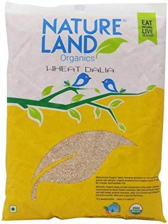 NatureLand Organics Wheat Dalia (Porridge) 17.63 Ounce - USDA Certified