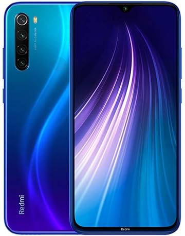 Xiaomi Redmi Note 8 Teléfono 4GB RAM + 128GB ROM, Pantalla Completa de 6.3”, Procesador Snapdragon 665 Octa-Core, 13MP Frontal y 48MP AI Cuatro Cámara Trasera Móviles Versión Global (Azul).