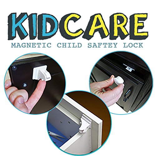 KidCare - Magnetic Child Safety Locks: 8 Locks + 2 Keys - FAST & EASY INSTALLATION. NO TOOLS. NO SCREWS