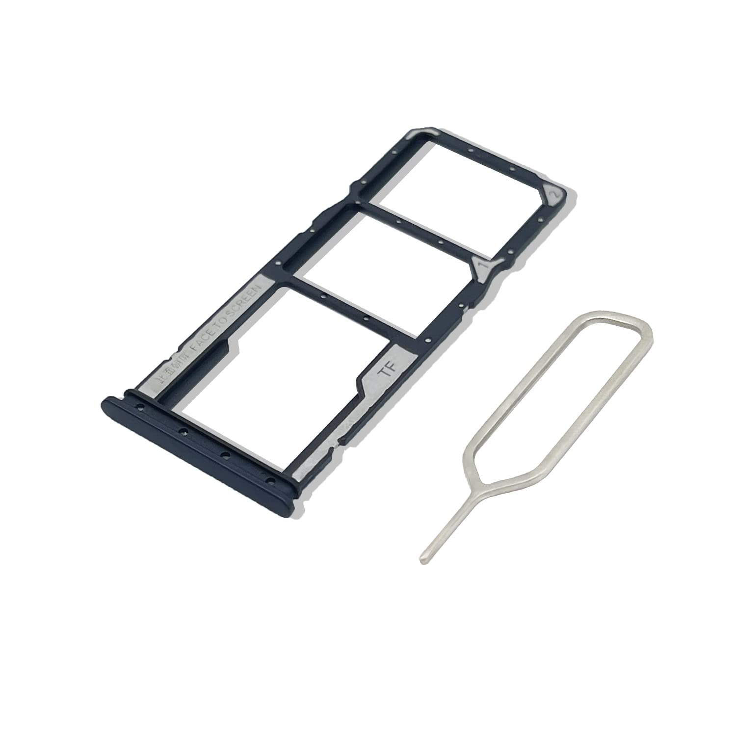 Eonpam Original DUAL SIM Card Slot Tray Holder Replacement for (Xiaomi Redmi 9) Incl SIM Pin (Gray)
