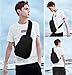 Sling Bag Chest Shoulder Backpack Crossbody Bags for Men Women Travel Outdoors (Black)