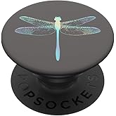 Rainbow Dragonfly Gray PopSockets Adhesive PopGrip