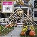 16 Feet Giant Spider Web with Super Stretch Cobweb Set with 2 Small Spider for Halloween Decorations Outdoor Yard House Ornament