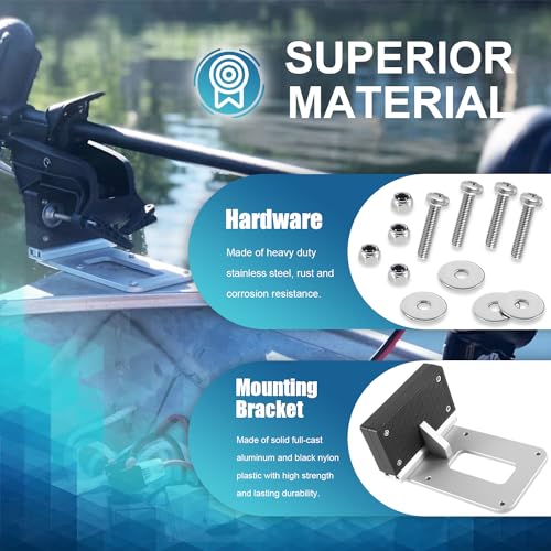 Deargooday Universal Transom Trolling Motor Mounting Bracket for Kayaks