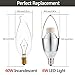 LED Candelabra Bulb, LOHAS 6-Watt Dimmable Warm White 2700K LED Chandelier Bulb, 60-Watt Light Bulbs Equivalent, E12 Candelabra Base LED Light Bulbs, 550 Lumens LED Lights, Torpedo Shape (Pack of 6)