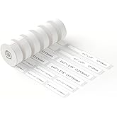 NIIMBOT D11 Label Maker Tape 6Rolls Label Paper 0.47" X 1.57" 0.47" X 2.95" 0.47" X 4.29", Compatible for NIIMBOT D11 D110 Label Printer, White Labels 6-Roll