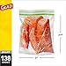 Glad Food Storage and Freezer 2 in 1 Zipper Bags - Quart Size -46 Count (Pack of 3)