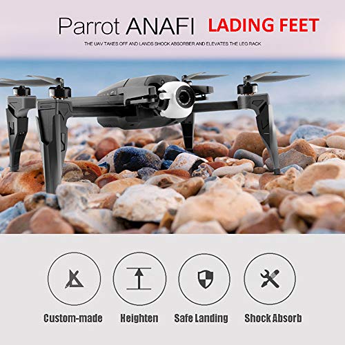 Anbee Anafi Drone Height Extension Landing Gear / Feet Pack for Parrot Anafi 4K HDR Camera Drone (Black)