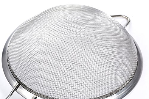 GWHOLE Sieb Feinmaschig Küchensieb Mehlsieb Set 7/12/18 cm, aus Edelstahl – Bild 3