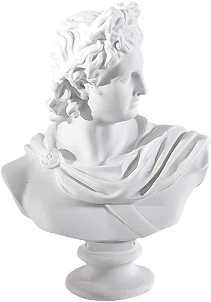 YWYW Classic Greek Figure Head Statue Art Craft Resin Figurine Head