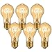 TORCHSTAR A19 LED Bulb Dimmable, 7W LED Light Bulb 60W Equivalent, Vintage Bulbs 800LM, 4000K Cool White, E26 Medium Base, UL Listed, Pack of 6