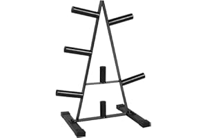 JFIT Olympic Weight Plate Rack, Holds up to 500lb of 2” Weights, Black