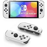 LNtech [Upgraded version] 3 in 1 Dockable Crystal Clear Cover Case Screen Protector Compatible with Nintendo Switch OLED Model 2021 and Joy-Con Controller