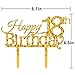 Happy 18th Birthday Cake Topper - Gold 18th Birthday Party Decoration Supplies