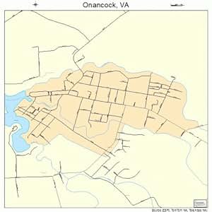 Editable map Onancock Virginia