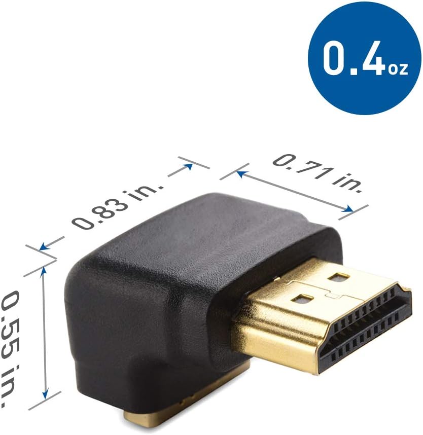 Cable Matters Combo Pack 270 Degree and 90 Degree Angled HDMI Adapter (Right Angle HDMI) with 4K and HDR Support - Image 5