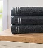 Cariloha Bamboo Bath Sheet by Highly Absorbent - Odor Resistant - Moisture Wicking (Graphite)