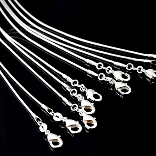 10pcs 18" 18 inch 925 silver plated 1.2mm snake ch…