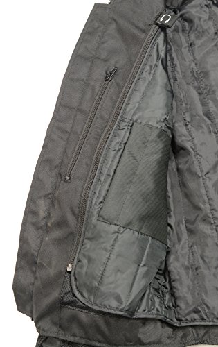 Milaukee Performance-Men's Nylon/ Mesh Combo Moto Jacket w/ Armor-BLACK-3X