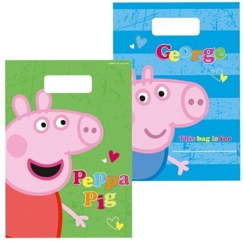 Peppa Pig & George Party Loot Bags, pack of 8