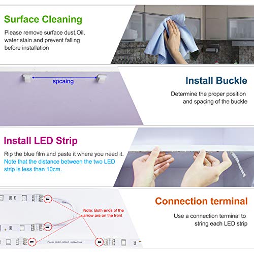 image for PANGTON VILLA RGB Under Cabinet Lighting, 6 PCS x 19.6In LED Strip Lig