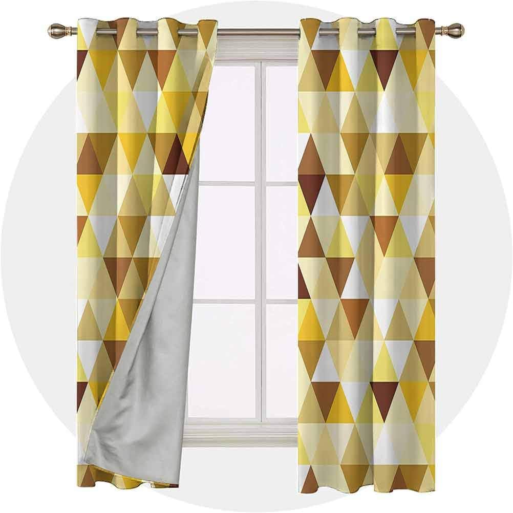 YUAZHOQI Cute Blackout Curtains 38W x 45L Panels Window