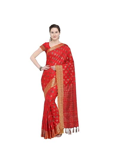 amazon red colour sarees