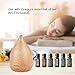 InnoGear 200ml Essential Oil Diffuser Wood Grain Vase-Shaped Ultrasonic Aromatherapy Oil Diffusers with Adjustable Mist Mode Waterless Auto Shut-off Humidifier for Home