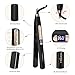 HISOON Professional Hair Straightener,Flat Iron for Hair 2 in 1 Tourmaline Ceramic Travel Straightener Dual Voltage with Adjustable Temperature 180℉ - 450℉ for All Hair Types,Instant Heat Hair Iron,Bl