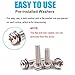 Comdox 360-Pack 12 Sizes Phillips Pan Head Machine Screws Bolts Nuts Lock Flat Washers Assortment Kit, Carbon Steel, M3 M4 M5