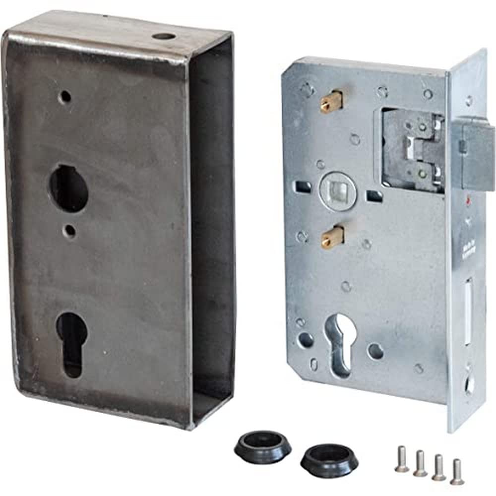 Gah-Alberts 412067 Lock Casing Raw Steel with Galvanised Lock Backset 60 mm Spacing 72 mm Depth 60 mm