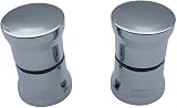 KEABATH Shower Door Knob Handle 2 Pairs Chrome Glass Door Pull 60x38mm view 5