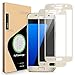 ICHECKEY 2-Pack Samsung Galaxy S7 Screen Protector, 2.5D Full Coverage Tempered Glass Screen Protector Cover for Samsung Galaxy S7-Gold