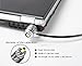 Laptop Key Lock Security Cable Lock Tablet Lock Cable with Black Adhesive Security Plate Slot Anti-Theft Lock for Notebook,MacBook,iPad,Tablets,iPhone