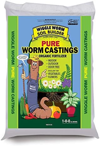 Wiggle Worm Soil Builder Earthworm Castings Organic Fertilizer, 15-Pound (4 Pack)
