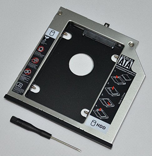 Deyoung 2nd HDD SSD Hard Drive Caddy for Dell Latitude E4300 E4310 with Original Bezel + Mounting Bracket