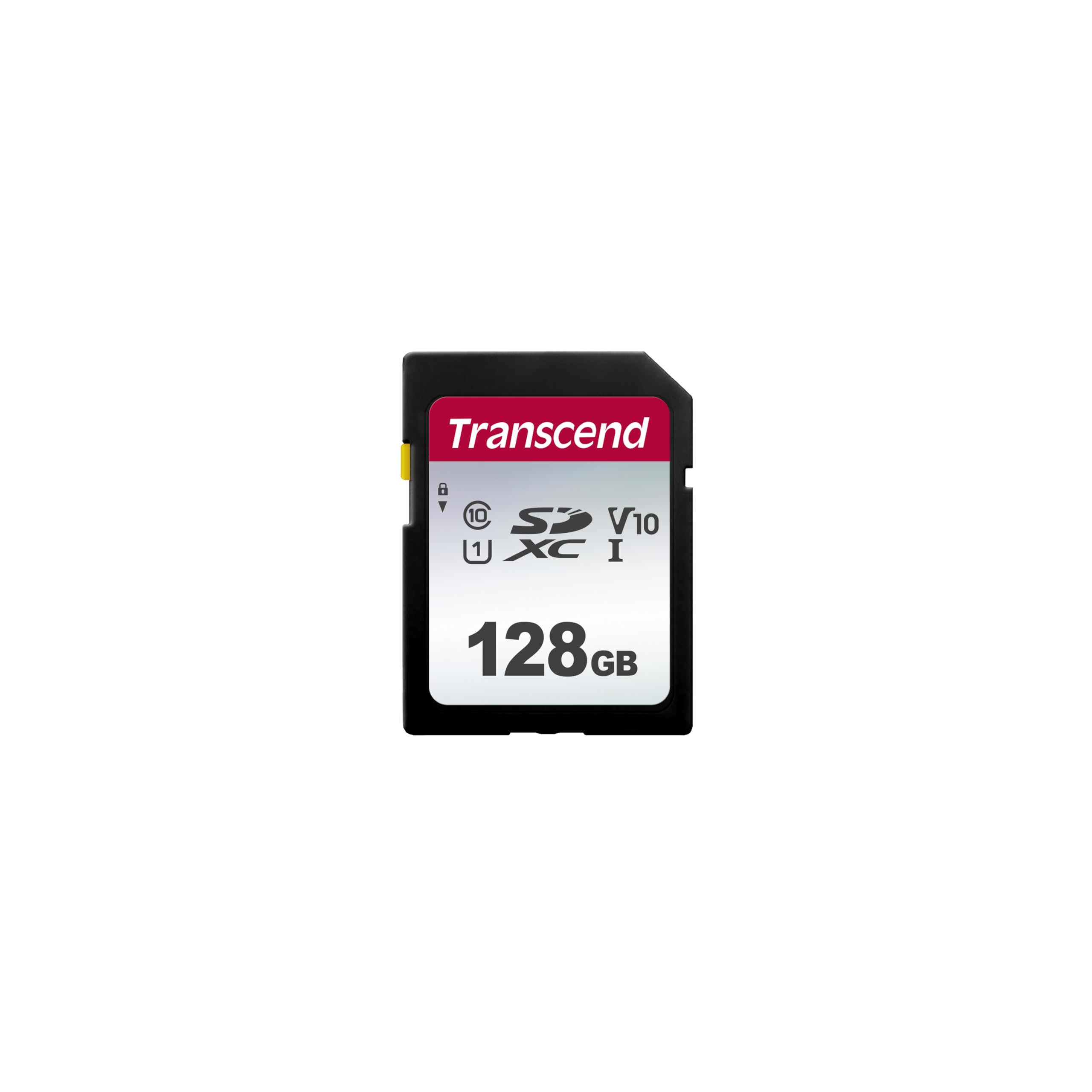 Transcend SDC300S 128GB SDXC Class 10 U1 V10 Memory Card, Speed up to 100MB/s for Digital Cameras TS128GSDC300S
