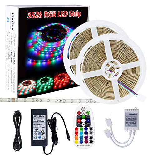 SPARKE LED Light Strip 2 Reels 32.8feet 10meter Waterproof Flexible 600leds 60leds/m Color Changing RGB SMD3528 Light Strip Kit with RF Remote Control and DC24V UL Listed Power Supply SPARKE LED Light Strip 2 Reels 32.8feet 10meter Waterproof Flexible 600leds 60leds/m Color Changing RGB SMD3528 Light Strip Kit with RF Remote Control and DC24V UL Listed Power Supply