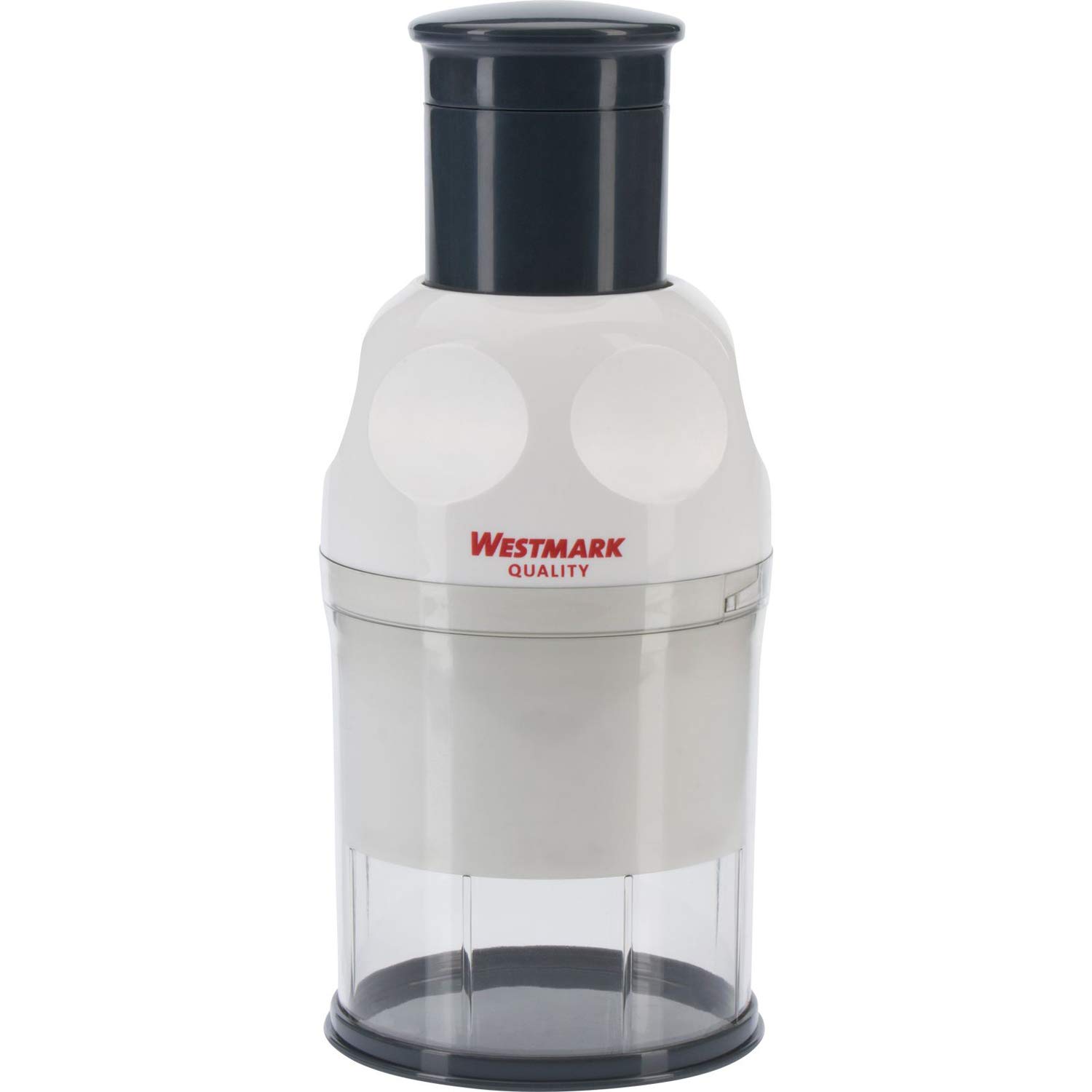 Westmark Universal Chopper, Easy Storage With Lid, Stainless Steel/Plastic, Kompakt, White/Anthracite, 11452260