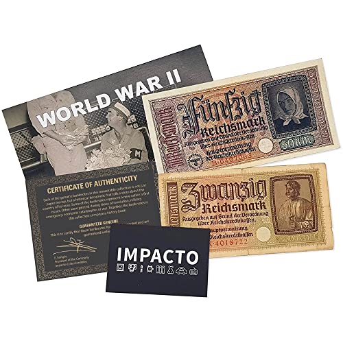 IMPACTO COLECCIONABLES WW2 Memorabilia World Currency 2 Banknotes