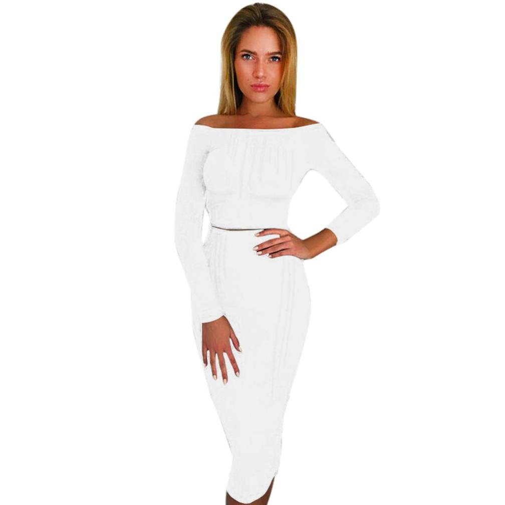 white off the shoulder two piece set