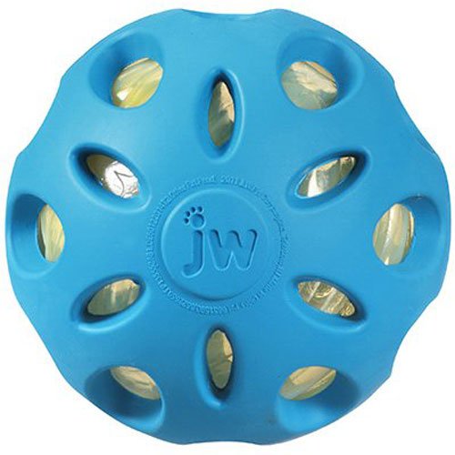 JW Pet Company Crackle Heads Crackle Ball Dog Toy, Large, Colors Vary