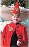 Dragon Wizards Velvet Cape and Hat, Red, Blue or Pink, Child Size, Made in USA