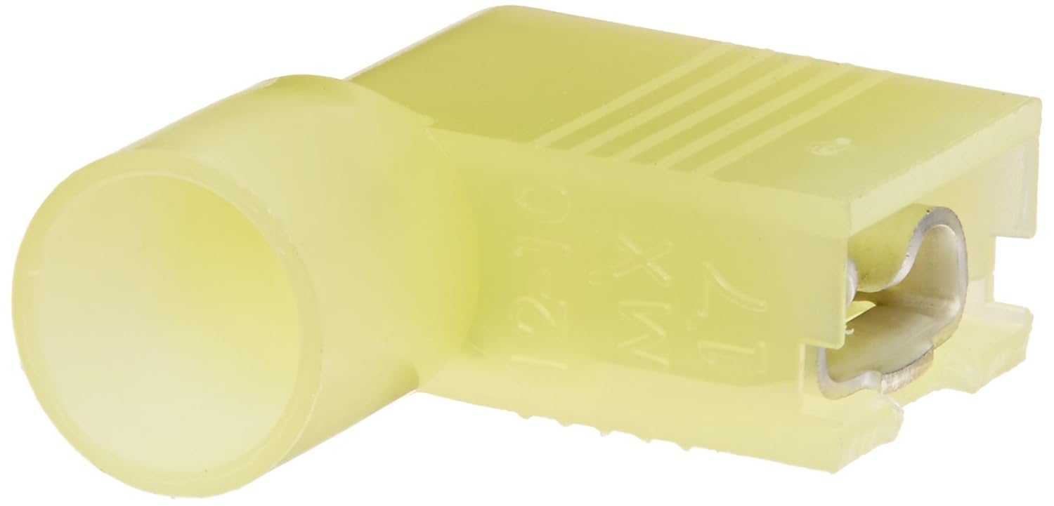 Nylon Insulated Flag Terminal, 1210 Wire Size, 0.250" x 0.032" Tab