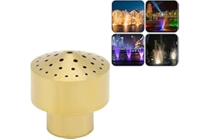 Hooshing Brass Fountain Nozzle 1/2" DN15 Pond Column Water Sprinkle Head for Garden Pond Amusement Park