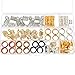 Jetec 130 Pieces Metal Hair Cuffs Hair Braiding Beads Aluminum Dreadlocks Hair Decoration Accessories with Storage Box
