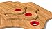 Vremi 3-Piece Bamboo Cutting Board Set - Small and Large Organic Wood Cutting Boards for Meat - Heavy Duty Wooden Board Tools with Silicone Storage Handle for Commercial and Kitchen Sink Use - Red