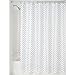 mDesign Sketched Decorative V-Pattern Fabric Shower Curtain - Stall, 54