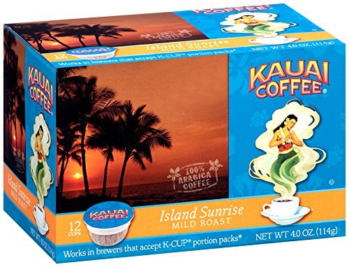 Kauai Coffee Island Sunrise Mild Roast, 12 Single Serve Cups, 4 Ounce (Pack Of 2)